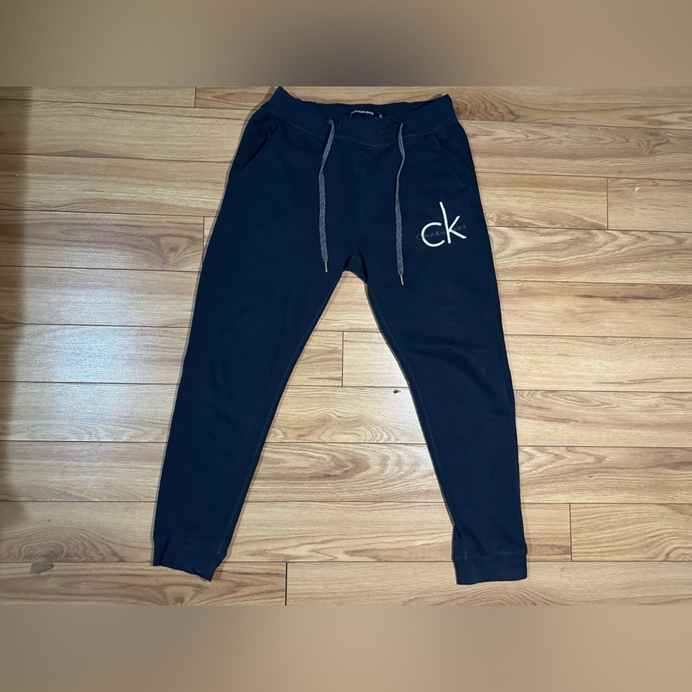 CALVIN KLEIN - CALVIN KLEIN JEANS - JOGGERS - SIZE M - NAVY BLUE, GREY & WHITE